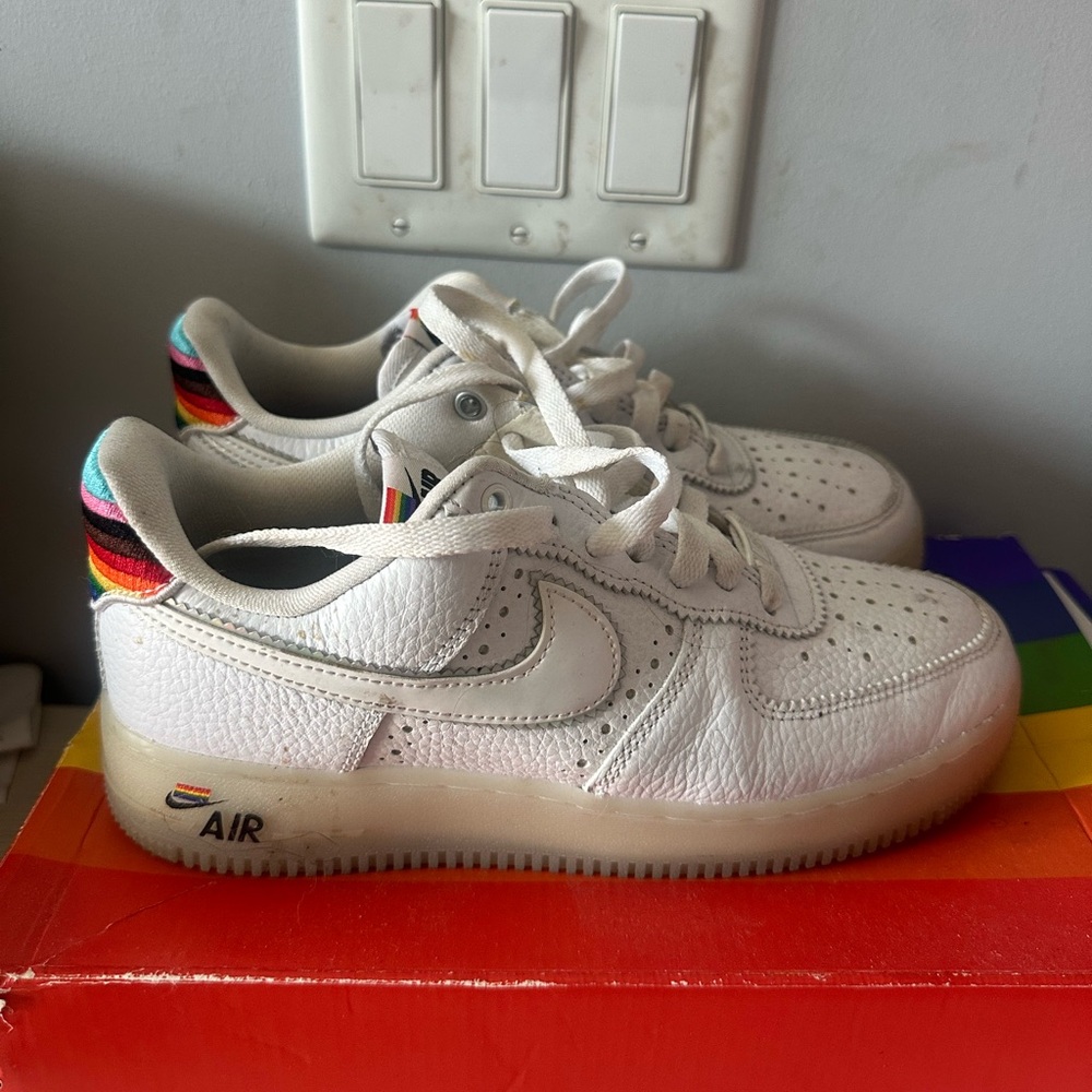 Nike Pride Low top Airforce Ones in size 7.5 women